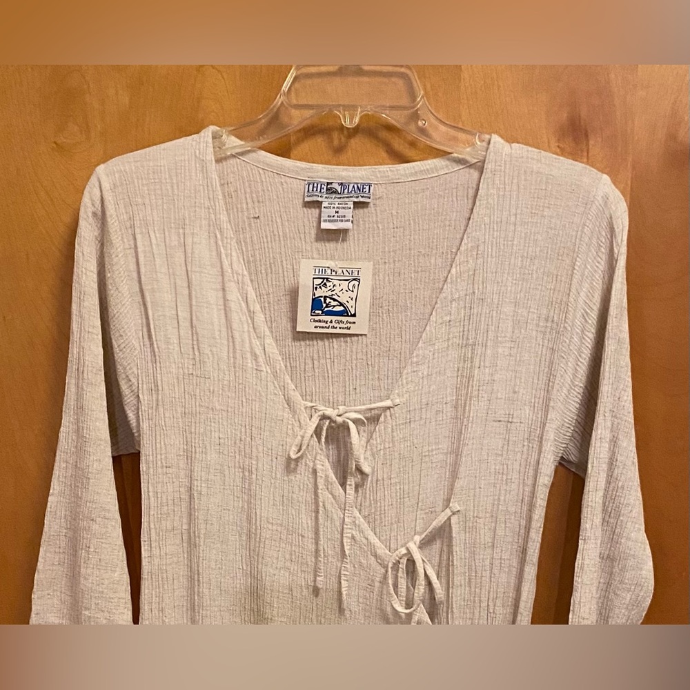 The Planet Cream Rayon Dress made in Indonesia - Picture 2 of 7